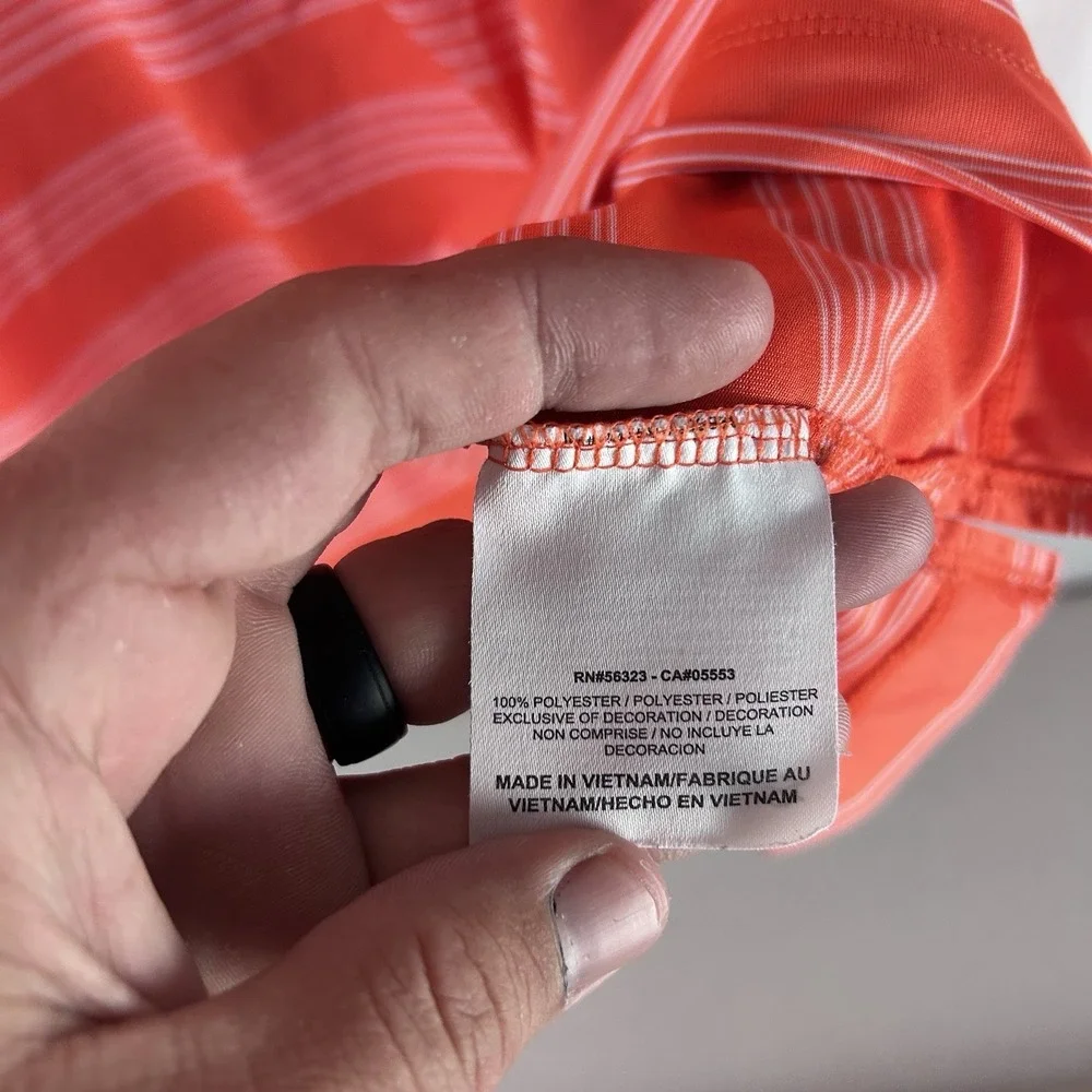 Nike Tour Performance Golf Polo Shirt Mens XXL Short Sleeve Dri Fit Orange White
